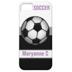 Modern Soccer Ball purple custom iPhone 5 Case