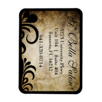 Modern Sophisticated Salon Business Magnets magnets