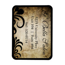 Modern Sophisticated Salon Business Magnets magnets