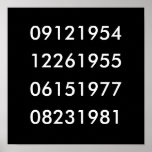 Modern Special Dates Poster