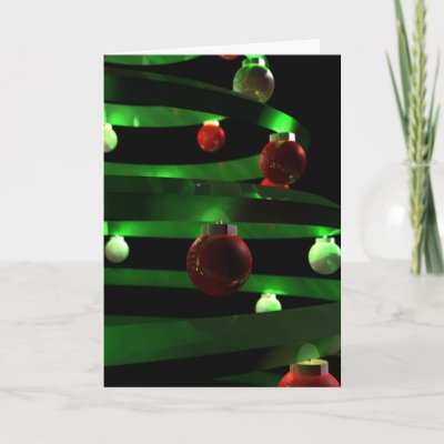 Modern Spiral Christmas Tree cards