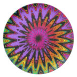 Modern spiral colorful plate