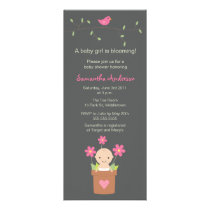 Modern Spring Baby Shower Inviation - Girl invitations