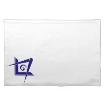 Modern Square & Compasses Place Mat