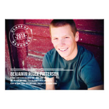 Modern Stamp Photo Graduation Party Announcement