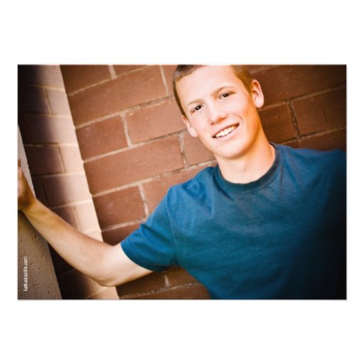 Modern Stamp Photo Graduation Party Announcement