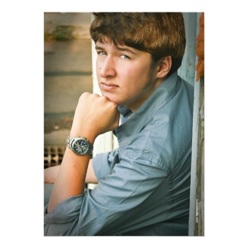 Modern Stamp Photo Graduation Party Announcement