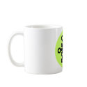 Modern "star" black - bright green mugs