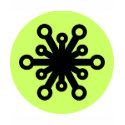 Modern "star" black - bright green t-shirts