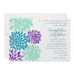 Modern Star Burst Flower Wedding Invitation invitations