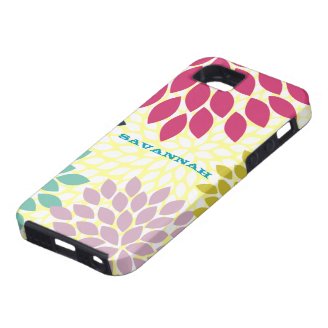 Modern StarBurst Flower Personalized iPhone 5 Case iPhone 5 Covers