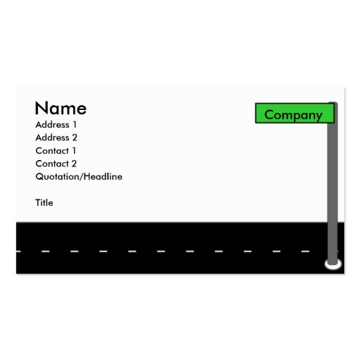 Modern Street Business Card Templates (front side)