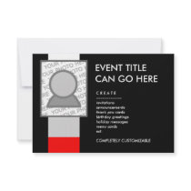 modern stripe custom invitation