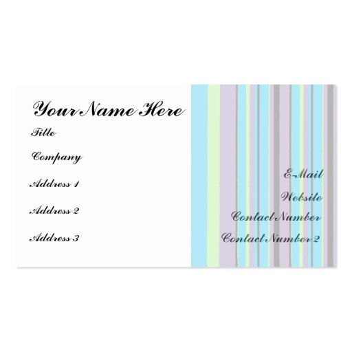Modern Stripes Business Cards