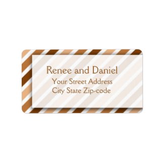 Modern Stripes Custom Return Address Labels label