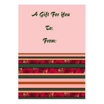 Modern stripes Gift tag business cards
