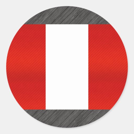 Modern Stripped Peruvian flag Round Sticker