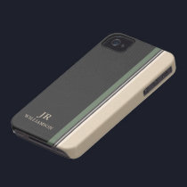 Modern Style Olive Stripes iPhone4 Case-Mate™ casemate cases