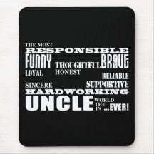 Modern Stylish Best & Greatest Uncles : Qualities Mousepads
