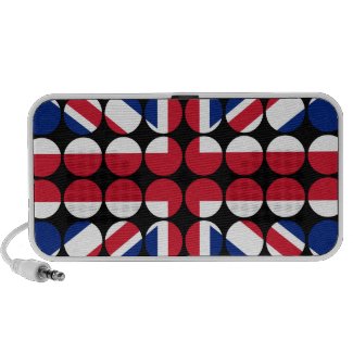 Modern Stylish Brit Pop : Polka Dot British Flag doodle