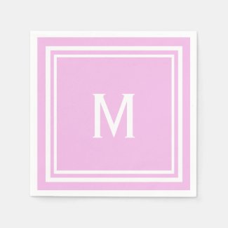 Modern Stylish Bubblegum Pink Custom Monogram