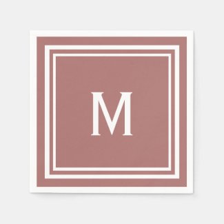 Modern Stylish Terracotta Monogram