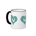 Modern Stylized Hooked Heart  01 mugs