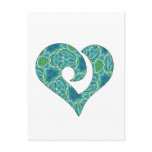 Modern Stylized Hooked Heart  01 Postcard