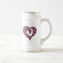 Modern Stylized Hooked Heart  06 Mugs