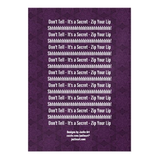 Modern Surprise Birthday Eggplant Purple Stars Custom Invites
