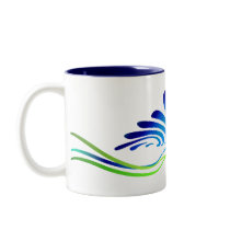 MODERN SWANS & HEART by SHARON SHARPE mugs