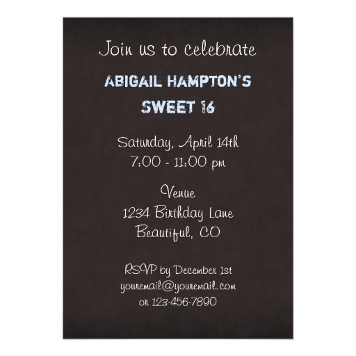 Modern Sweet Sixteen Birthday Invitation