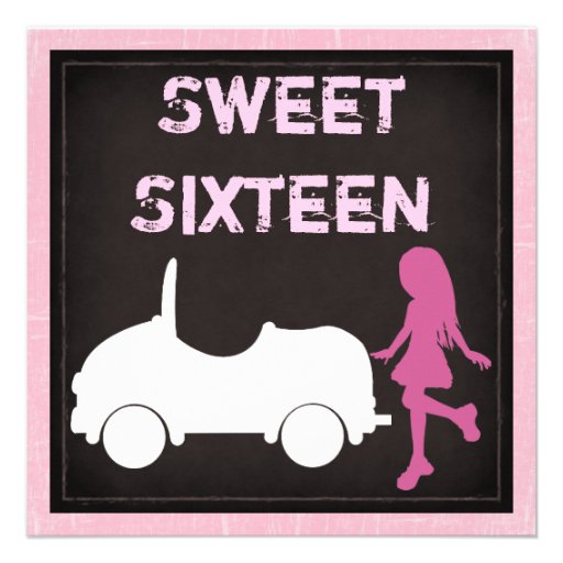 Modern Sweet Sixteen Birthday Invitation