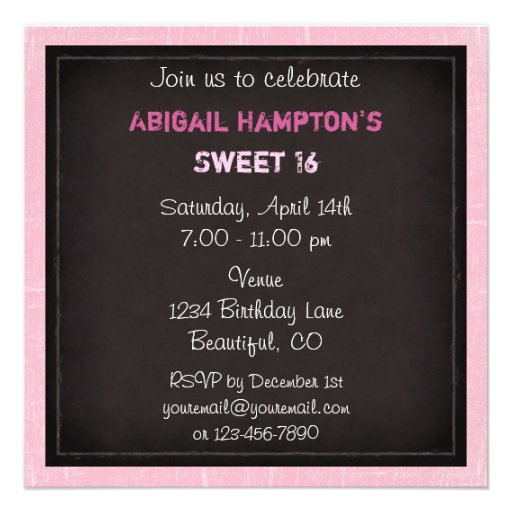 Modern Sweet Sixteen Birthday Invitation