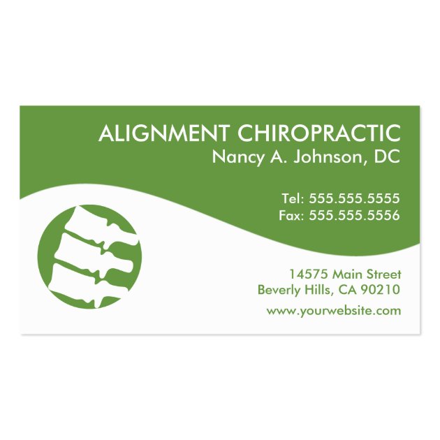 Modern Swirl Chiropractic Business Cards