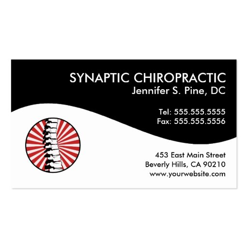 Modern Swirl Chiropractic Business Cards