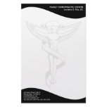 Modern Swirl Chiropractic Emblem Stationery