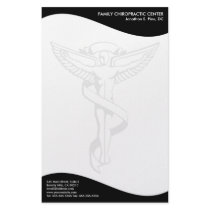 Modern Swirl Chiropractic Emblem Stationery