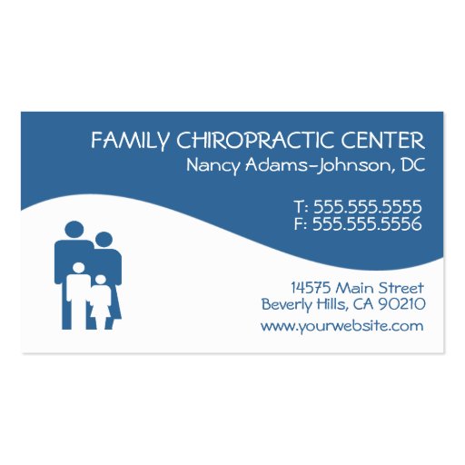 Modern Swirl Family Chiropractic Business Cards Zazzle