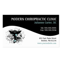 Modern Swirl Feminine Chiropractic Business Cards