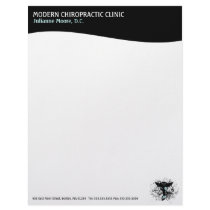 Modern Swirl Feminine Chiropractic Letterhead