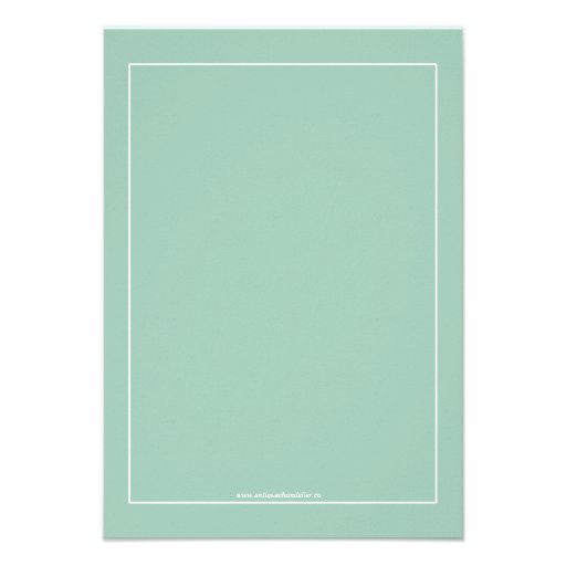 Modern Swirl Mint Wedding Reception Invitation