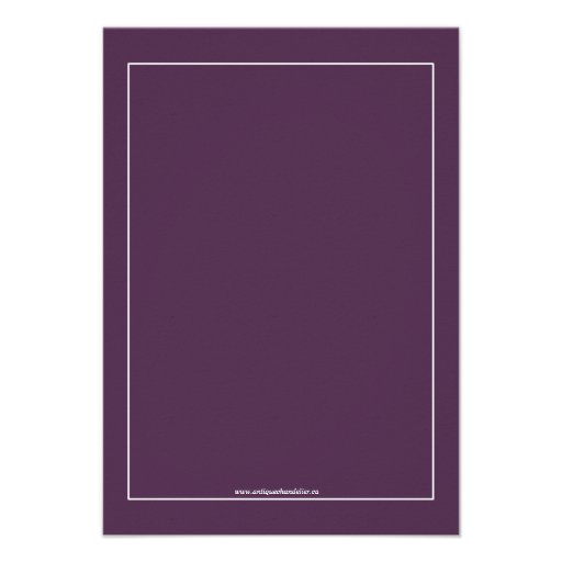 Modern Swirl Purple Reception Invitation