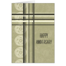 Modern Tan Employee  Anniversary Card