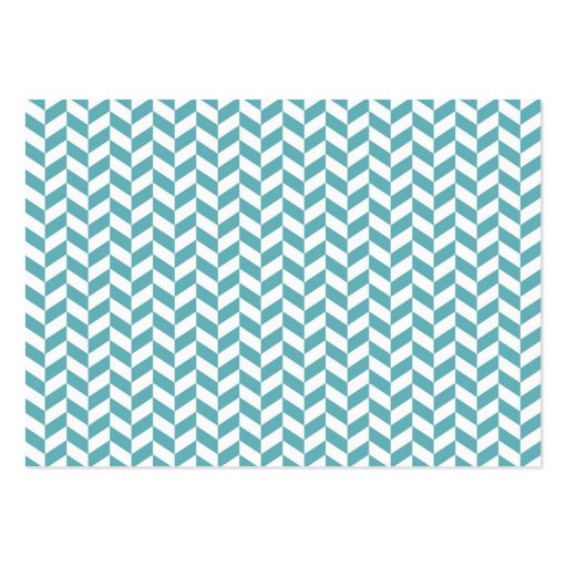 Modern Teal Blue and White Hip Striped Pattern Business Card Templates (back side)