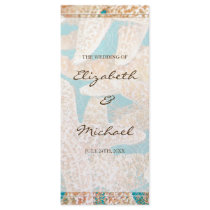 Modern Teal Starfish Wedding Program