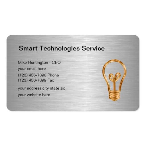 Modern Technology Business Cards (front side)