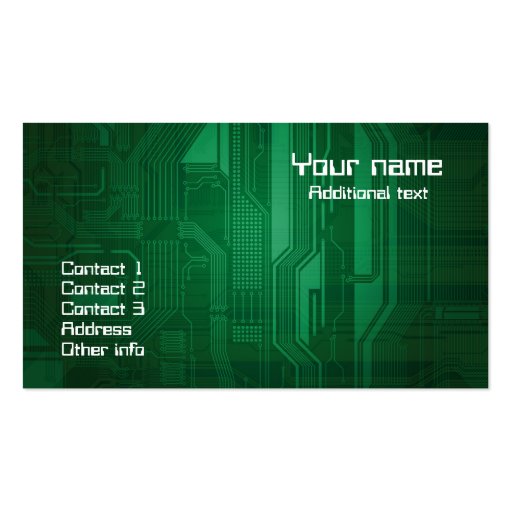 Modern technology theme business card (front side)