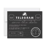 Modern Telegram Card Save the Date Personalized Invitations