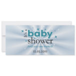 Modern Text Aqua Stars Funny Baby Shower Party